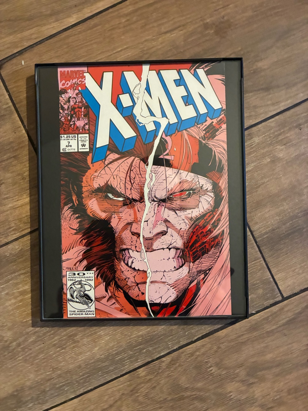 Comic Art Print - Red and Black Framed Poster